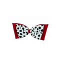 Pom Bow  Hair Bow - Dalmation w/Red